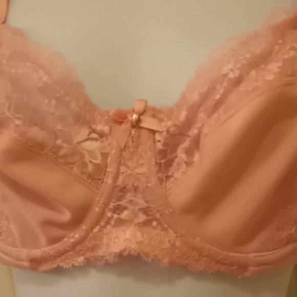 Glamorise Pink Satin & Lace Balconet Bra - Picture 3 of 15
